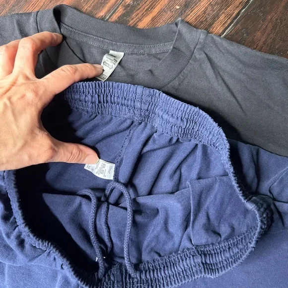 Cropped tee shirt and shorts set Los Angeles Apparel casual basic cotton - Picture 4 of 4